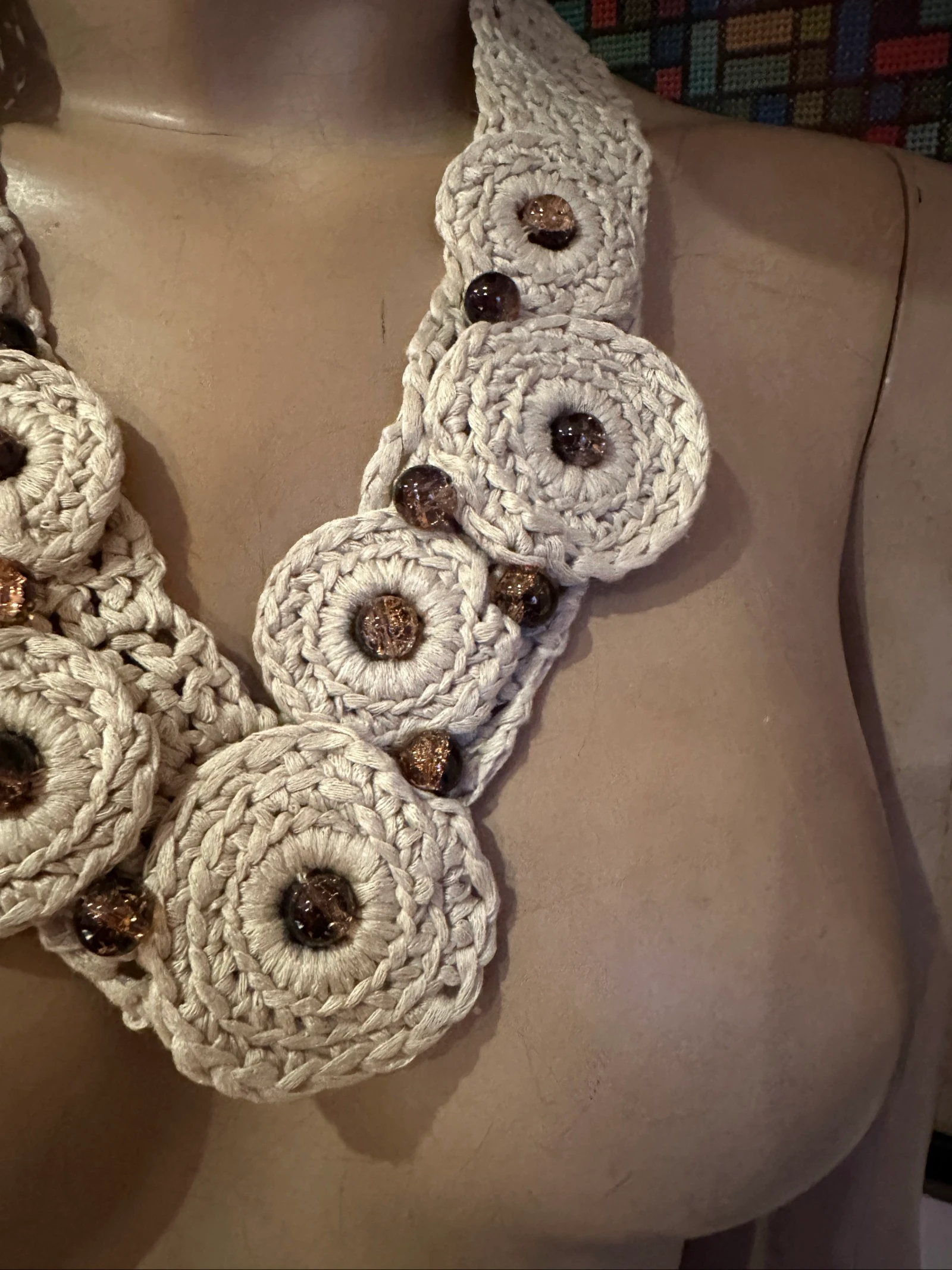 Colar feito à mão de crochê – photo 5